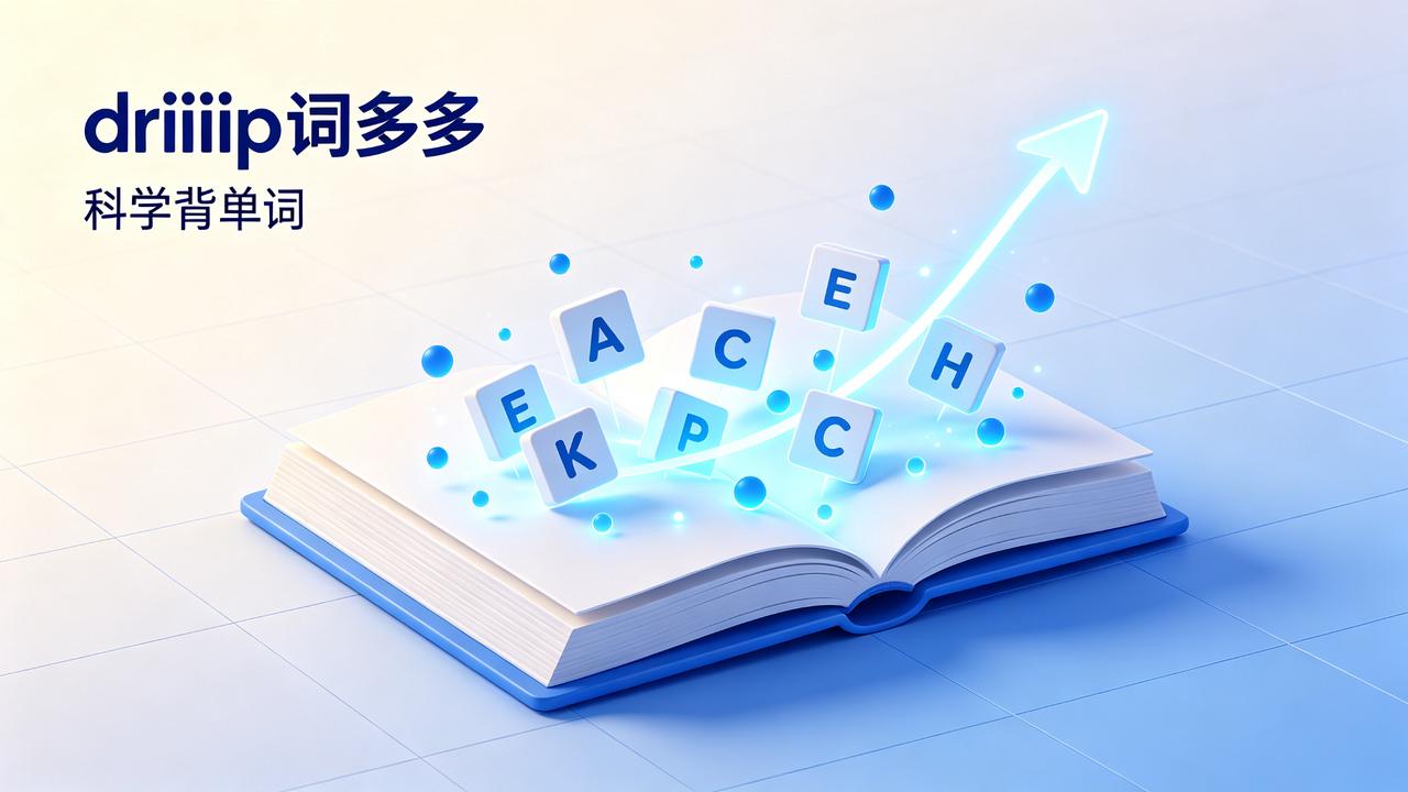 driiiip 词多多品牌主视觉：科学背单词